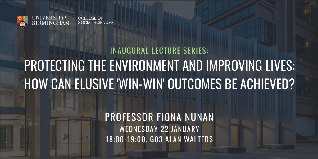 College of Social Sciences (@coss_birmingham) on Twitter photo Two weeks to go! Is it possible to tackle the challenges of environmental degradation and poverty and inequality at the same time? Join Professor Fiona Nunan (<a href="/FionaNunan/">Fiona Nunan</a>) for her inaugural lecture:
birmingham.ac.uk/university/col⦠Two weeks to go! Is it possible to tackle the challenges of environmental degradation and poverty and inequality at the same time? Join Professor Fiona Nunan (<a href="/FionaNunan/">Fiona Nunan</a>) for her inaugural lecture:
birmingham.ac.uk/university/colā¦