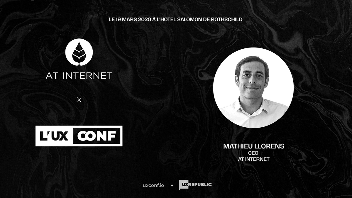 UXRepublic's tweet photo. [UX-CONF 2020] Nous sommes fiers de la participation de Matthieu Llorens à l'UX-Conf le jeudi 19 mars prochain !
#uxconf #uxrepublic #atinternet #uxdesign 
https://t.co/m7cnvdP5Dl https://t.co/MO8KOYK8Rw