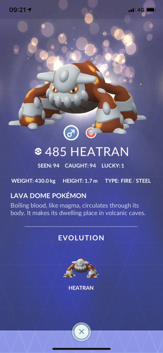 PokemonGoDan's tweet photo. A whole month of Heatran might not be good news for my streak....... https://t.co/BVLA0sLF62