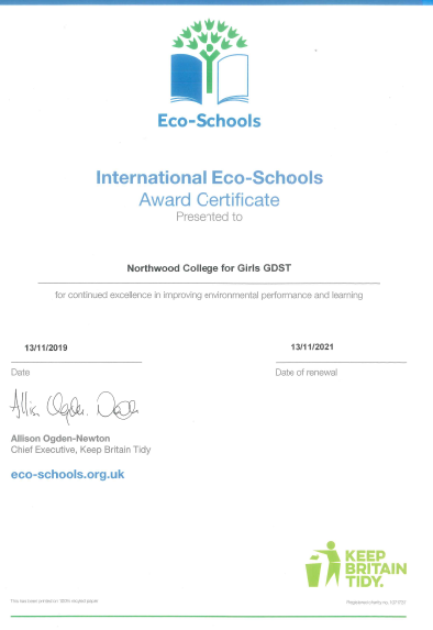 Thank you #ecoschools - we will proudly display our award certificate in our <a href="/NorthwoodGDST/">Northwood College for Girls</a> school reception. Well done Eco Champions!