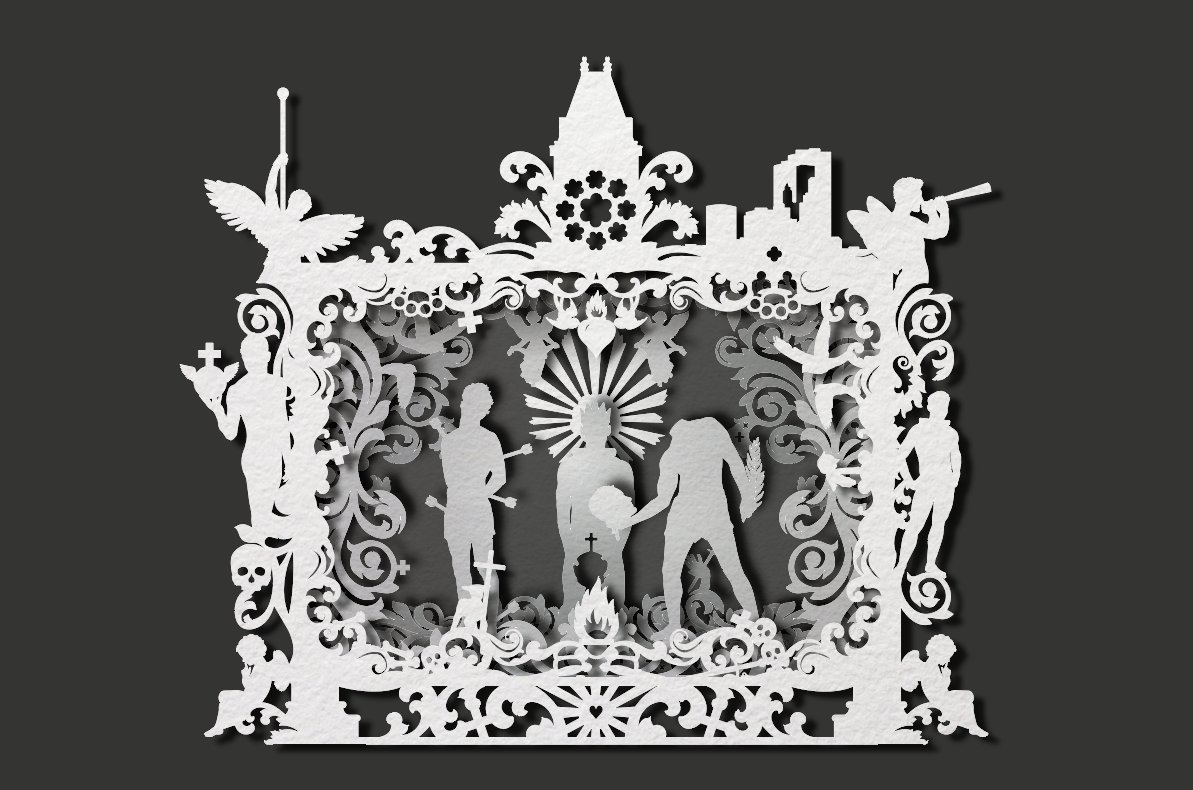 Jrme_Pellerin's tweet photo. "Rois et Martyrs"
Étude numérique pour théâtre de papier.
© J. Pellerin-Moncler 2019

#canivet #papertheatre #papier #paper https://t.co/9LiJHDJOc2