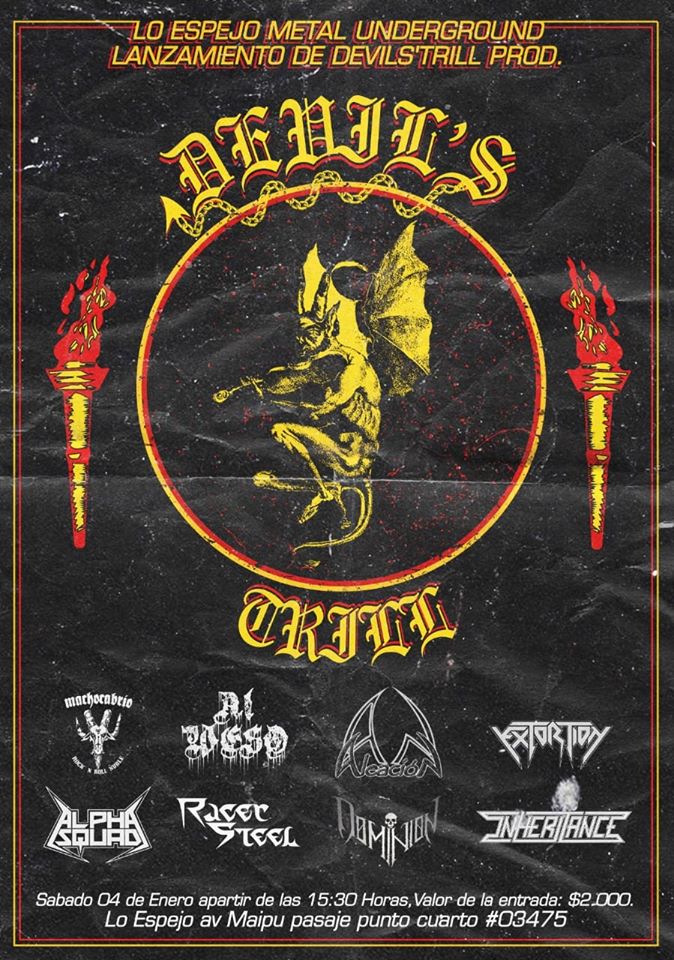 Partimos el año como corresponde tremenda tocata el dia 4 de Enero en Devils trill