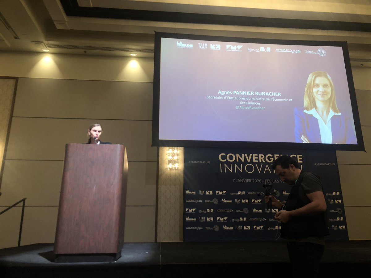 Au #CES2020 <a href="/AgnesRunacher/">Agnès Pannier-Runacher 🇫🇷🇪🇺</a> en clôture de la soirée convergence et après la remise des prix qui consacre <a href="/otonohm_energy/">Otonohm 🔋</a> , pépite française de l’innovation de rupture. 

▶️Otonohm, c'est un peu comme si on pouvait emporter une prise de courant avec soi👍🇫🇷