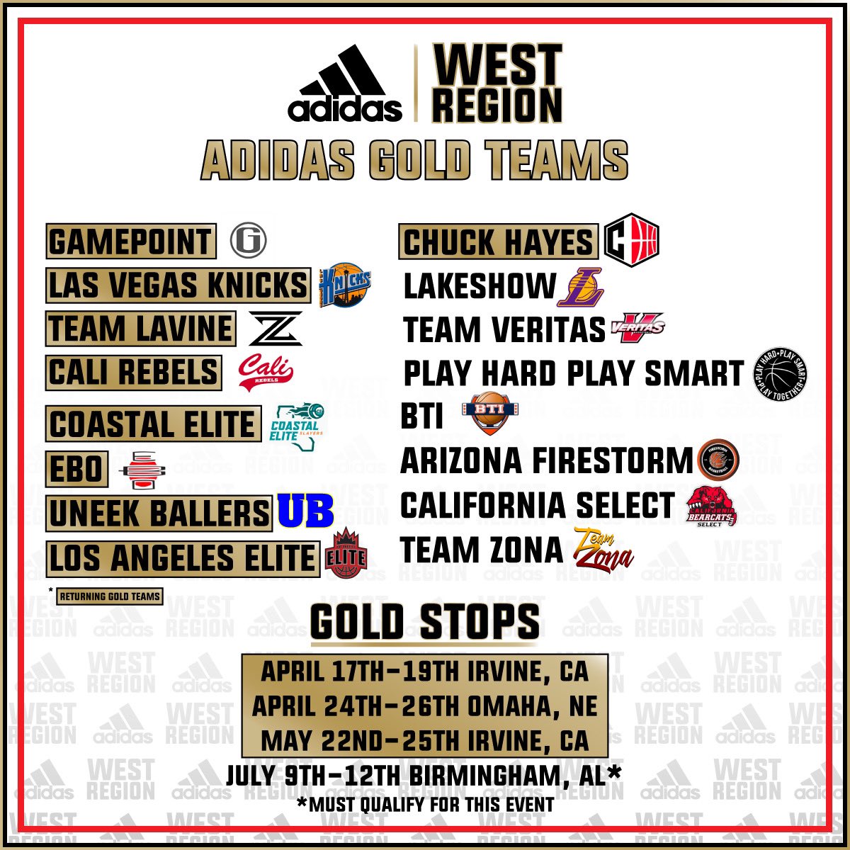 EtopUdoEma's tweet photo. Adidas Gold Teams - West Region
@adidasHoops 
@GamepointNation @LV_Knicks @CaliRebels1 @coastal_elite @coachfuca @EBOHOOPS @LosAngelesElite @BTIHoops @TeamZonaPNR @LamarBigs @egbhoops @rj_arvizu @DreDay_RV_Zoo @iJustWill @DougJoseph @CoachCourt15 @DceanB https://t.co/ycjMAtxvSv