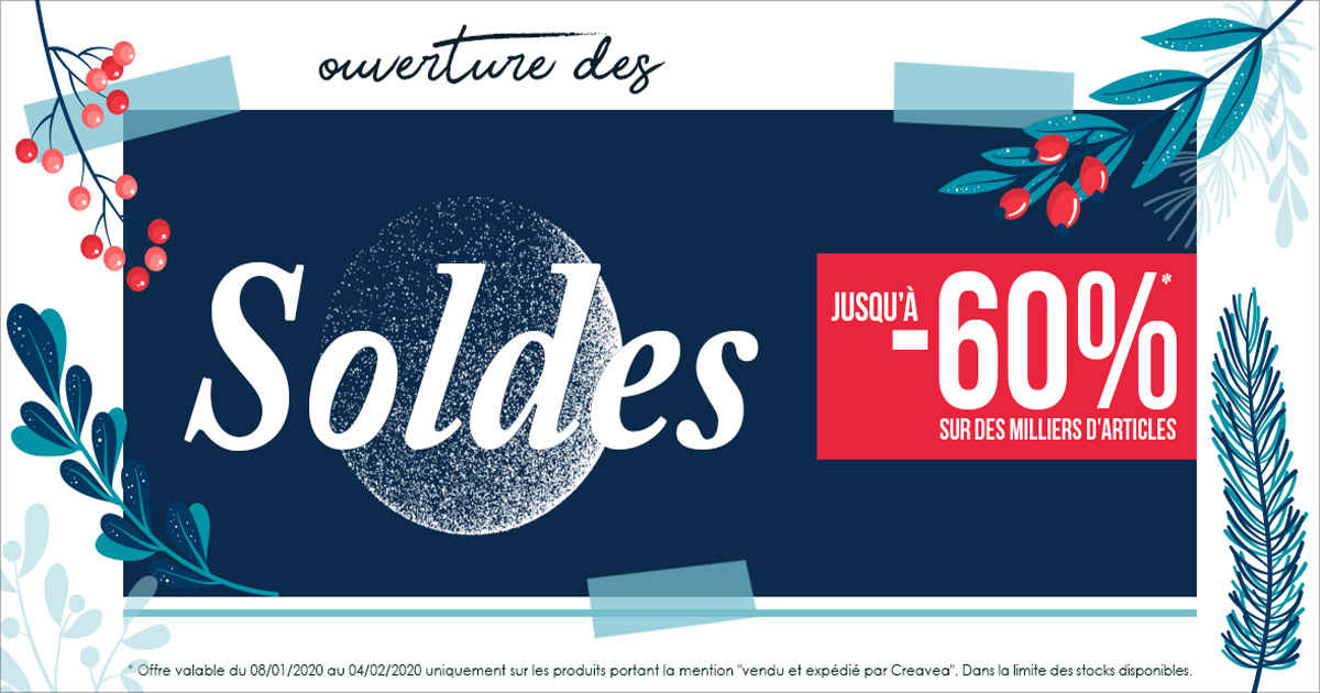Creavea's tweet photo. ❄️🔹 Soldes d'hiver 2020 🔹❄️

✨ C'est parti pour faire le plein de produits créatifs et vous faire plaisir à petit prix : Jusqu'à -60% sur des milliers d'articles !

✨ Par ici >> https://t.co/OYfSr7KWYb https://t.co/Lo2p0ypM2s