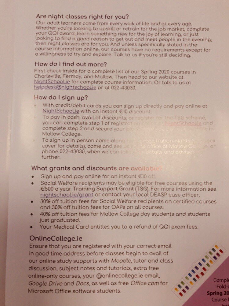 SolvedData's tweet photo. #DataProtection &amp; the #GDPR
@NightSchool_ie 
Duration: 4-weeks
Time: 6:30 pm - 8:30 pm
Starts: Monday, 27 Jan. 
Cost: €75

#mallow #cork #NorthCork #millstreet #Banteer #Castletownroche #Fermoy #Charleville #mallowcollege https://t.co/ZbhPBQ8Lkw