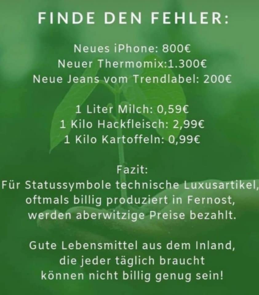 Wir haben den Fehler gefunden: ein iPhone kostet 1200 €!