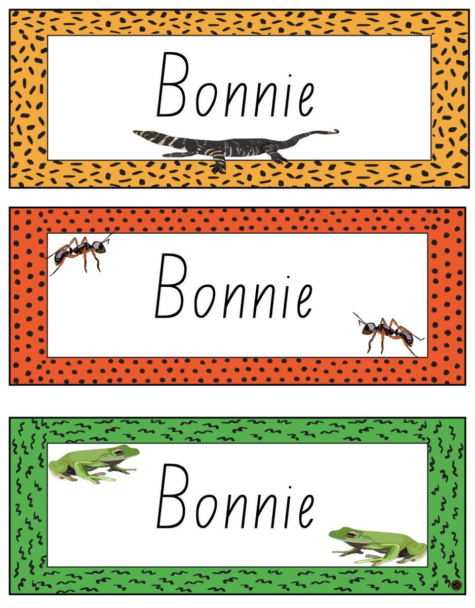 New Australian animal themed desk name tags. Do you like the colours? 
.
.
.
.
.
.
#educational #aboriginaleducation #australianclassroom #teacher #teachersfollowteachers #teacherresources #classroomresources #desknametags #aboriginallanguages