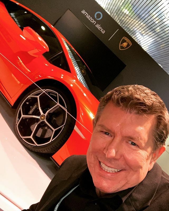 Cardoodle's tweet photo. The most expensive Alexa device on the market. But it’s fast! #amazonauto 
Alexa+Lambo #alexa #lamborghini #innovation #ces2020 https://t.co/hTBlP5qlBf https://t.co/wgX0gwH5AP