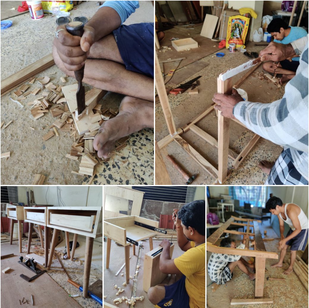 WellThenSo's tweet photo. A craft that needs to be preserved and promoted! 
Work in Progress

#craftsmanship #woodworking #craft #furnituremaking #wellthenso #interiordesign #design #goa https://t.co/T5C5709dFj