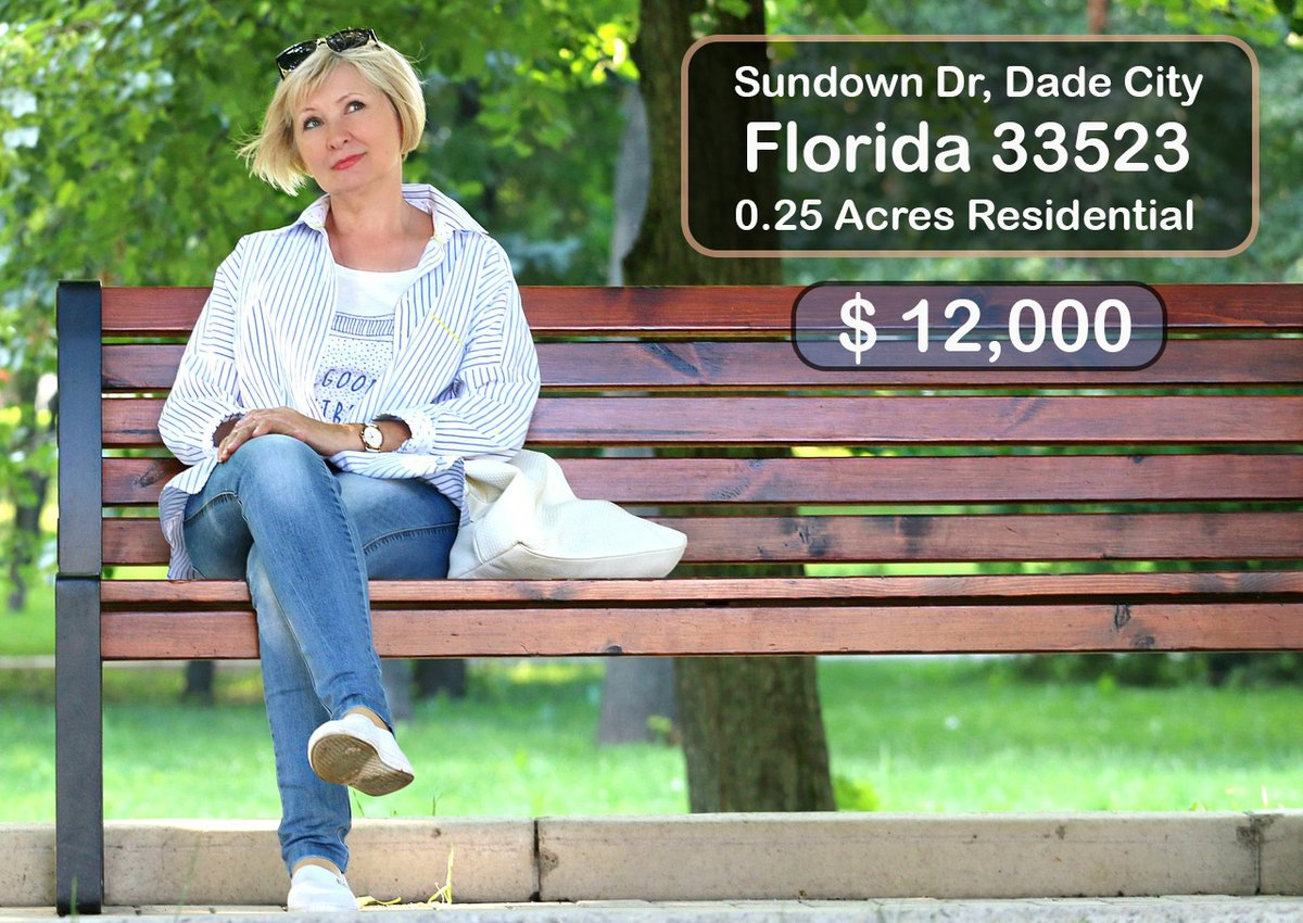 0.25 Acres Residential at #SundownDrive, #DadeCity, #Florida .

See the property here: bit.ly/35CBhrb

#BuyLand #Land #Property #RealEstate #PROPERTIES #Discounts