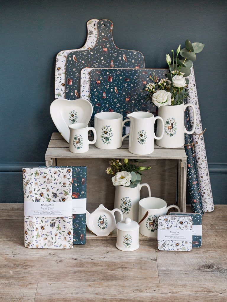TCrumpetDesigns's tweet photo. We are over the moon to launch our new collection of homewares, greeting cards and stationery with @nationaltrust. See this exciting new range at @topdrawerlondon (from Sunday) and @springautumnfair or message us if you would like to receive our new SS20 trade catalogue. 💌🌿 https://t.co/RN4uD6glx2
