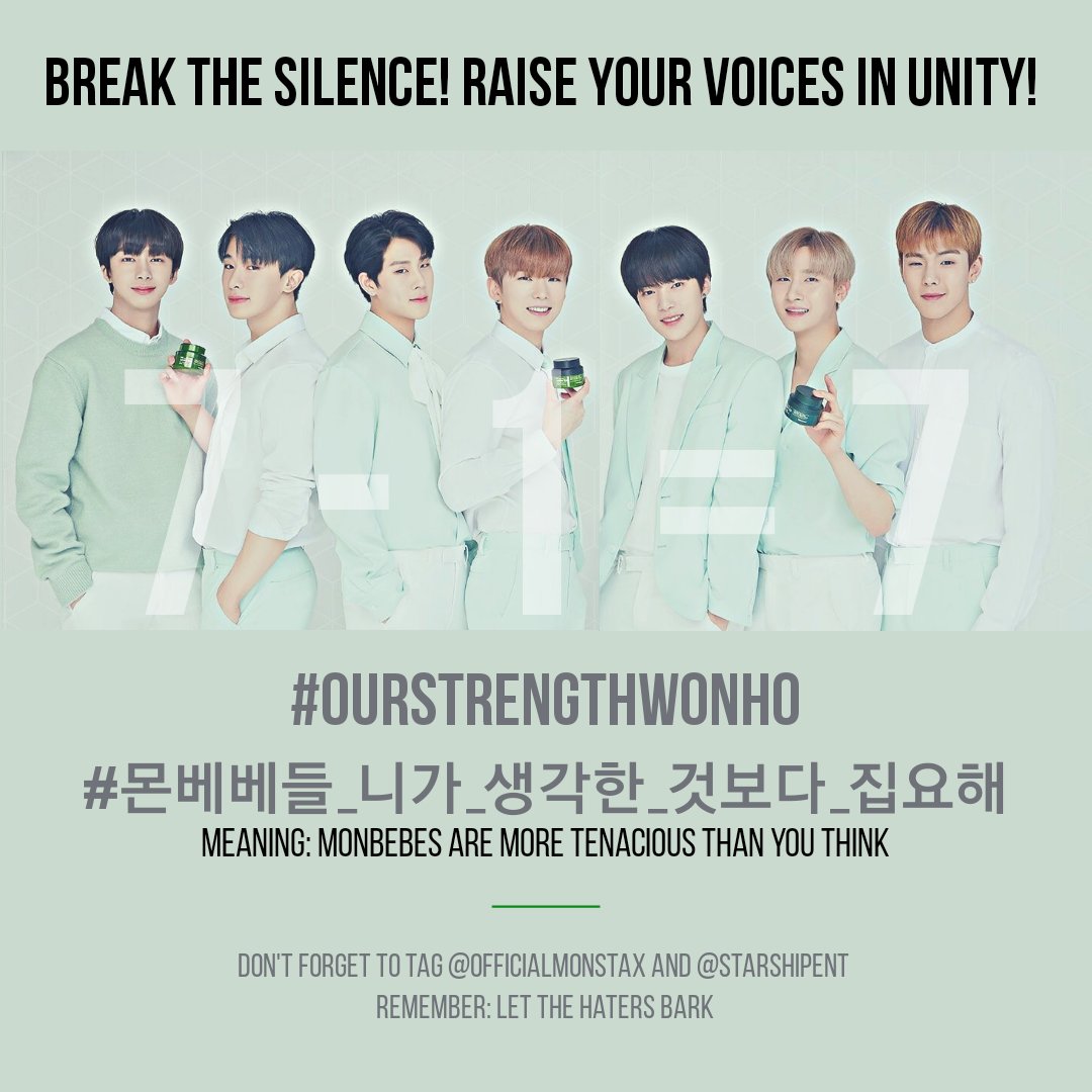 2020010812pm KST onwards129th Hashtags @OfficialMonstaX  @STARSHIPent  #OurStrengthWonho  #몬베베들_니가_생각한_것보다_집요해