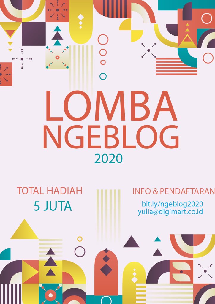 digimart_co_id's tweet photo. Lomba Ngeblog 2020
Total Hadiah 5jt
Tema "Situs Freelancer Indonesia"
Info & Pendaftaran
https://t.co/TVwUdMU9mi
#freelance #lombablogger #blogcompetition #bloggerindonesia #freelancerindonesia #fiverr #desaingrafis #situsfreelancerindonesia #copywritter #internetmarketing https://t.co/J7cSbgOuGy