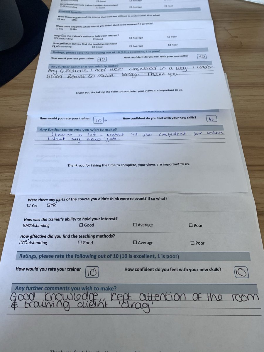 angeltrainingfa's tweet photo. Some great feedback from our recent medication course. Itโs a pleasure to be heading back to this nursing home client today for a first aid course. #training #kent #firstaid #medicationtraining https://t.co/p0TRUmYORh