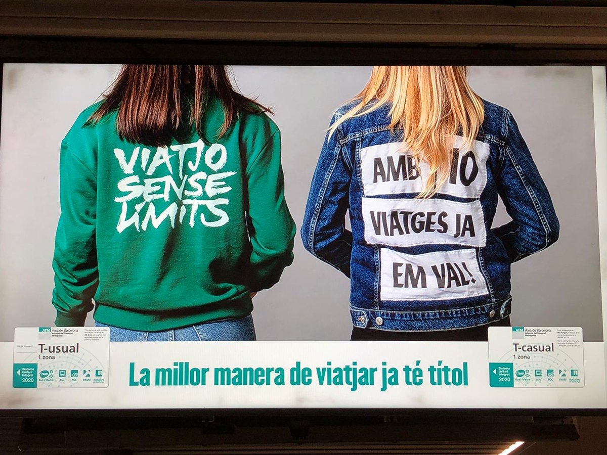 mariusserra's tweet photo. No soc cap llepafils del mot ni m'escandalitza l'evolució de les llengües, però l'ínclita campanya de les T-argetes de TMB em té fregit. 

Qui és l'Einstein dels mots que ha redactat "ja em val"? Això de la modernor és pura incompetència!

"Amb 10 viatges ja faig!" https://t.co/ueuvwDX37O