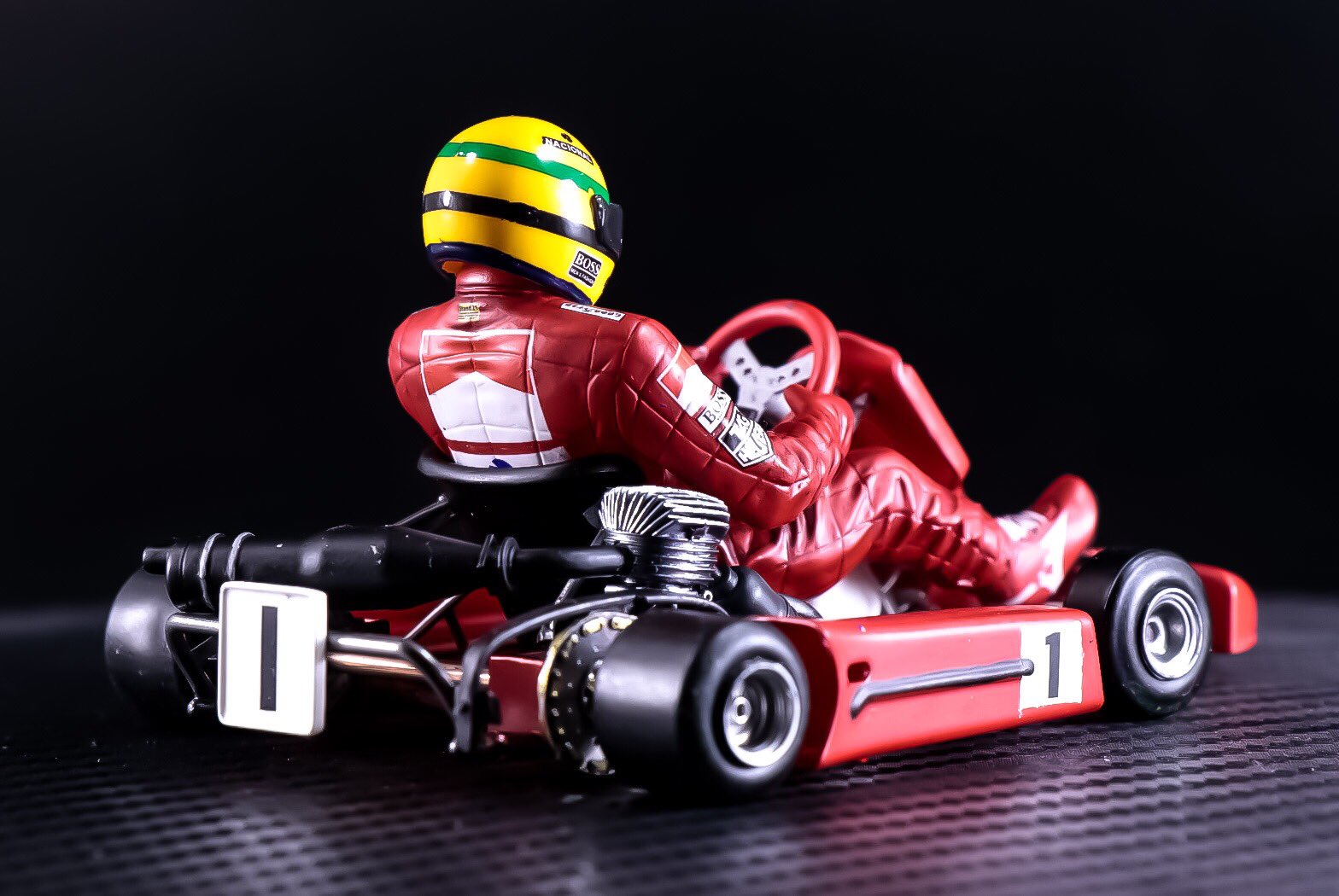 1/20 フジミ　アイルトンセナ　カート　生ダラグランプリ仕様 1/20 レア品 フジミ アイルトンセナ カート 生ダラグランプリ
