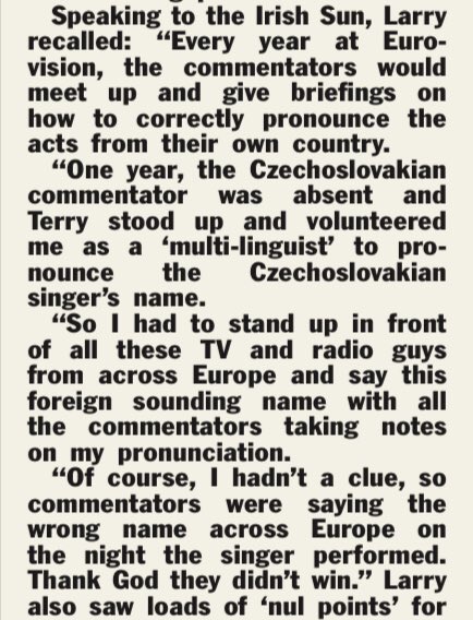 KenSweeney's tweet photo. I love this story Larry Gogan told me about pal Terry Wogan setting him up at Eurovision https://t.co/ZhT40zU7zC
#LarryGoganRIP #LarryGogan https://t.co/j8io77Rwl4
