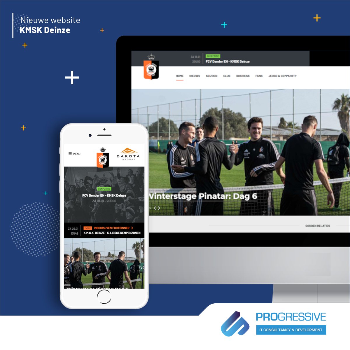 Progressive_BE's tweet image. Reeds jaar en dag is Progressive trotse partner van KMSK Deinze. Het was dan ook een hele eer om de website in een nieuw jasje te steken. Bekijk het resultaat op  kmskdeinze.be