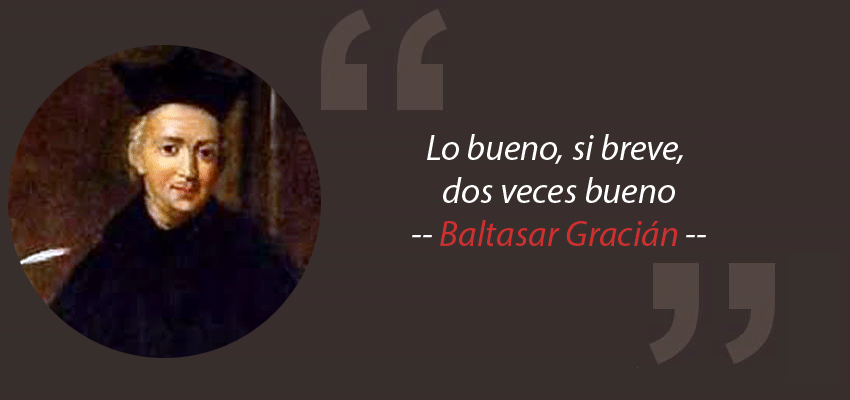 Julian Martinez on Twitter: "#8Ene #TalDíaComoHoy en 1601 nació Baltasar  Gracián "Lo bueno, si breve, dos veces bueno" #BaltasarGracián  https://t.co/cQluUxXKEf" / Twitter