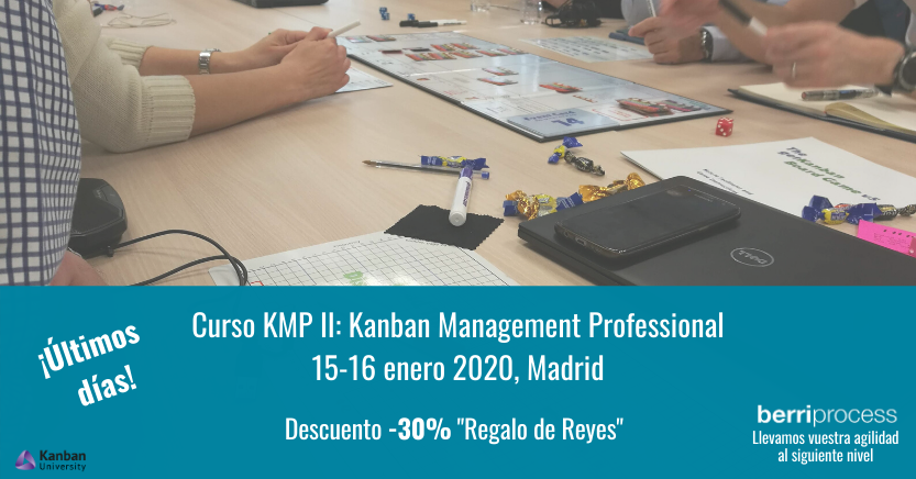 berriprocess's tweet photo. ¡Últimos días para conseguir el descuento "Regalo de Reyes"! -30% en nuestro próximo curso de enero
KMP II: Kanban Management Professional
15-16 enero 2020, Madrid
Apúntate ya: https://t.co/ymxZEYhjyV
#Kanban #agile #agilidad #KMPII #gestiondeproyectos https://t.co/hLWW91jEPU