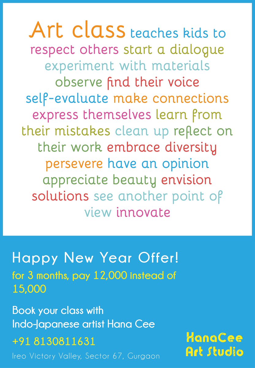 Hanaceeart's tweet photo. NEW YEAR OFFER ON ART CLASSES
LETS PAINT!!!
#hanaceeart
#hanacee
#paint
#gurgaon
#ireo
#gurugram
#art
#paint
#painting #lets #artist #avail #offer #artclasses #drawing #design #artwork #photography #discounts
REGISTER NOW AND AVAIL THE DISCOUNTS----
https://t.co/uizpA6romP https://t.co/xabYoCIL2C