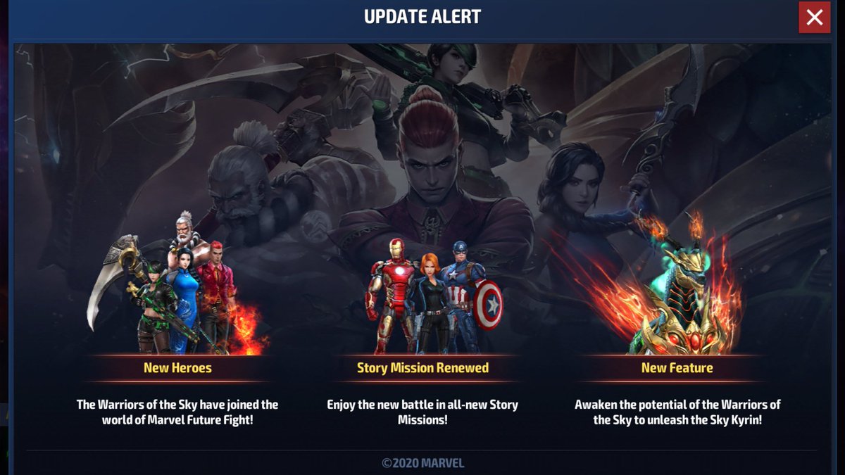 YanLilas's tweet photo. Update 5.7.0 membawa 4 karakter original terbaru #WarriorsOfTheSky: #SunBird, #BlueDragon, #WarTiger & #ShadowShell. Io dan Crescent tentu mendapat Tier-3. Sementara 3 unif baru khusus story mode yg diperbarui, bertema #Avengers3099.
#SharonRogers juga dapat uniform Star Night. https://t.co/NZMnrshXj3