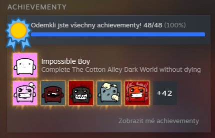 PlayerGameSK's tweet photo. THIS LOOKS SO SICK! Sry but I really can't help myself... 😅😅

🔖 - #SuperMeatBoy #Steam #achievementunlocked #achievements #IronMan #Completion #completionist #run #runner #speedrunner #TryHard #hardcore #games #gaming #TeamMeat #SMBForever 👀👀 https://t.co/UXW5XCgIE1