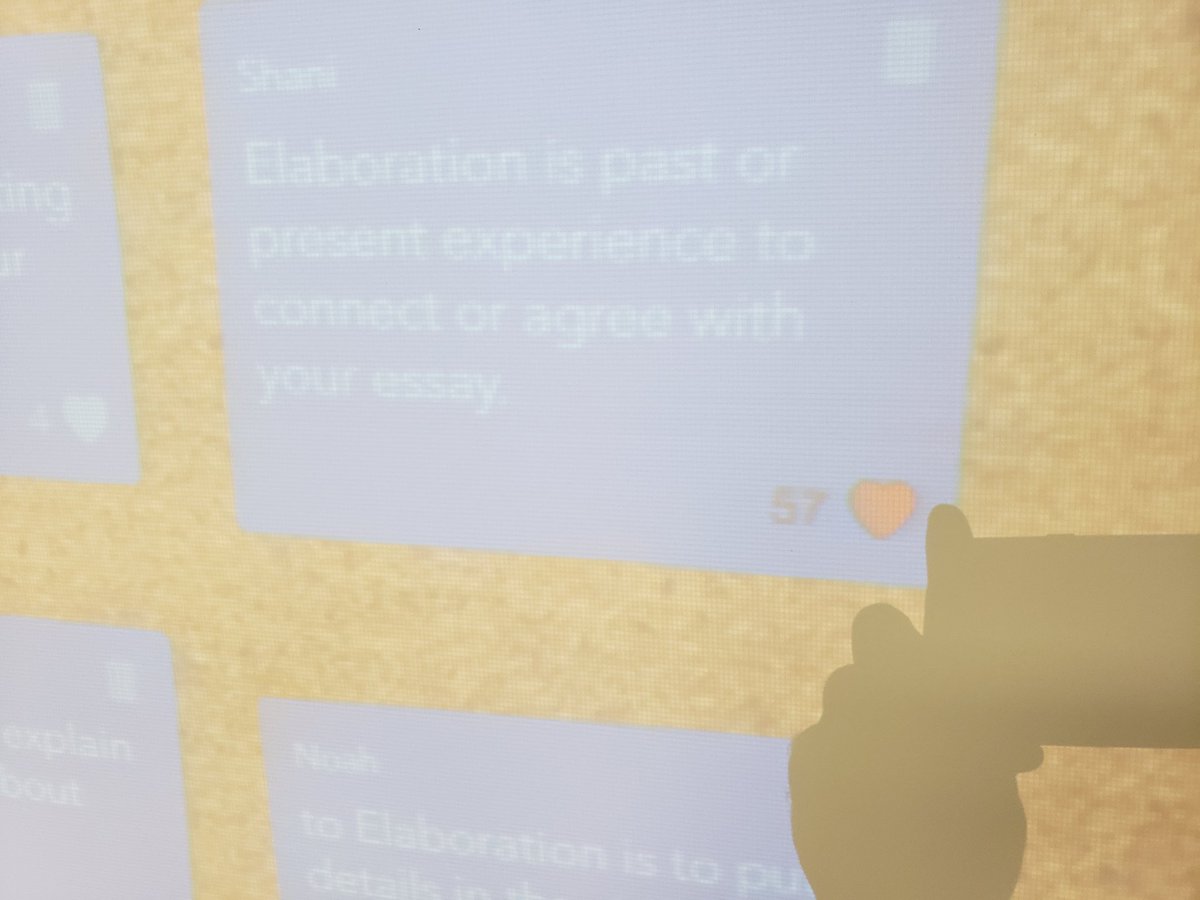 JoelWestheadVCS's tweet photo. Continuing #SMEWrites the first week back from winter break and these kids are rocking! These answers for what is elaboration are awesome! @sugarmillpride @sparksmate @Jninterd23 @stephramos9 @harleyteacher https://t.co/yah33Hrv42