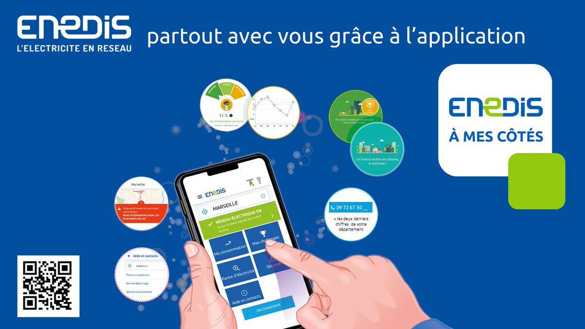 EnedisRegionSud's tweet image. ➡️ En 2020, adoptez les bons réflexes et commencez l&apos;année en téléchargeant l&apos;application gratuite &quot;Enedis à mes côtés&quot; !⚡️📱  
#resolutions2020 #Application