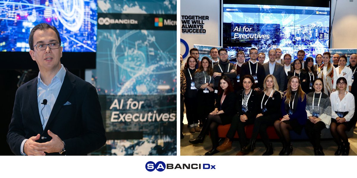 SabanciDx's tweet photo. Bugün SabancıDx Dijital Kampüs’ümüzde, Sabancı Holding yöneticilerine yönelik “AI for Executives” temalı eğitim seminerimizin ilkine ev sahipliği yaptık.
#SabancıDx #SabancıDxDijitalKampüs #AI #YapayZeka #AIforExecutives https://t.co/gFMEoZtRql