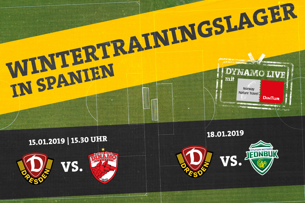 DynamoDresden's tweet photo. Wir absolvieren im Rahmen des Wintertrainingslagers in Spanien 2⃣ Testspiele, die mit Unterstützung von #DINTUR live bei #DynamoTV übertragen werden.📺
👉 Am 15.01. 🆚 FC Dinamo #Bukarest 🇷🇴
👉 Am 18.01. 🆚 @Jeonbuk_hyundai 🇰🇷
Alle Infos 👉 https://t.co/57zXn4Uiot #sgd1953 https://t.co/lcq6O2NwlC