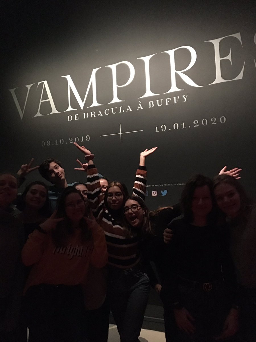 SIB_Pissarro's tweet photo. Weβve made it πͺπ» to the @cinemathequefr π¬! The exhibition and retrospective on vampires is definitely worth the trouble π§ββοΈ : it was a great way to end our chapter on the Gothic. The ASBP made it possible. Thank you! #Dracula #gothic #OIBLL https://t.co/YmmGpzpfHw