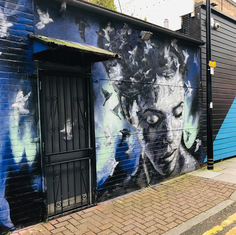 FarmCBD's tweet photo. Take a walk in the beautiful area around our store in Shoreditch and you’ll come across some amazing street art. A big shoutout to @akajinmyc that done this incredible work. 

#shoreditch #londonstreetart #urbanvibescommunity #farmcbd #streetartlondon #streetartcities https://t.co/r5M6bs7QYi