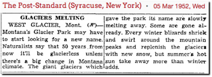 Tony__Heller's tweet photo. @CNN Experts said Glacier National Park would be ice-free by 1948, and 1961 and 2002 and 2020 and 2044.  The climate alarmist clown show never ends.
https://t.co/mJDve7vYjf https://t.co/3SRMdGj8Ha