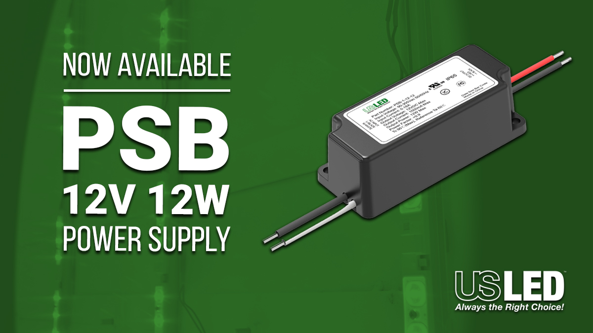US_LED's tweet image. The PSB 12V 12W LED driver for signage applications is now available! Designed to withstand moisture with an IP66 rating, the PSB is engineered to speed installation and ensures reliable operation. hubs.ly/H0mmzdR0

#SignLighting #LEDLightingSolutions #AlwaysTheRightChoice