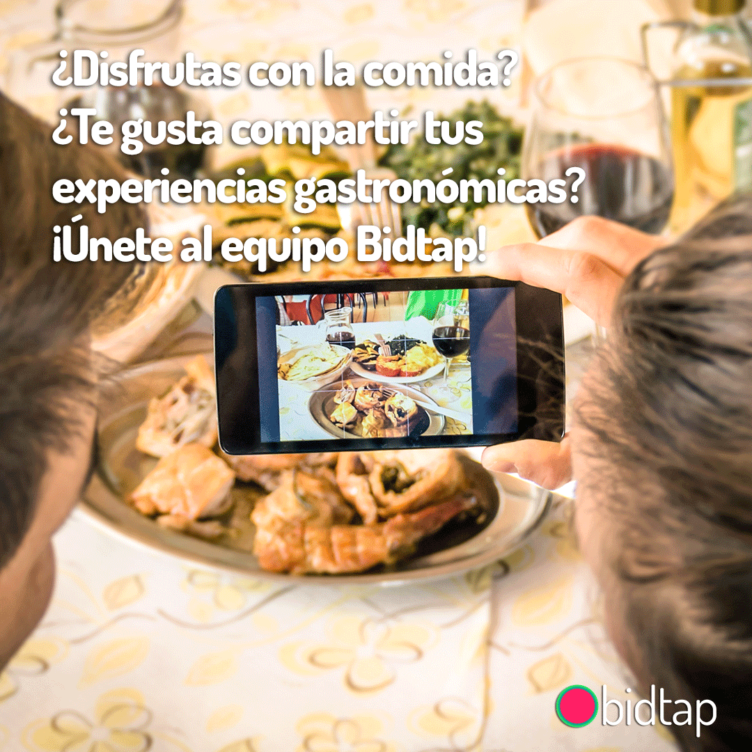 bidtap_io's tweet photo. ¿Te gusta compartir tus experiencias gastronómicas? ¡Escríbenos, buscamos foodies! 😘🥘🍜🍣🍰
#Bidtap #PásateAlTapping #App #Restaurante #Madrid #Barcelona #Andalucía #Extremadura #Euskadi #Galicia #CastillaLaMancha #CastillaLeón #Asturias #Valencia #Murcia #Comer #Foodie #Food https://t.co/X4HqwdBvIG