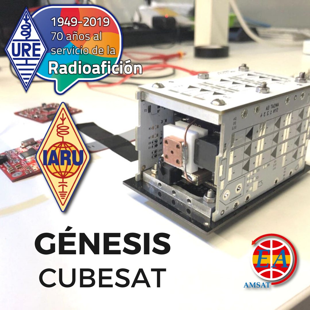 .@AmsatSpain (Vocalía de Satélites de URE) ha registrado ante la @IARU y la administración española los satélites #GÉNESISL y #GÉNESISN para su lanzamiento a mediados de 2020. https://www.ure.es/satelites-genesis-de-amsat-ea/ #Radioaficionados #PocketQubes #Satélites @Firefly_Space