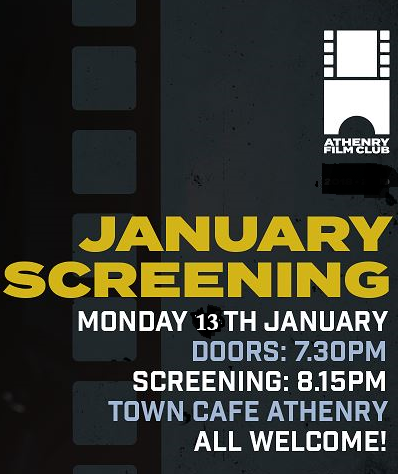 AthenryFilmClub's tweet photo. We are back.  Happy New Year.  Our first screening will be next Monday 13th January.  See you all there. https://t.co/GK9rFIqiTt