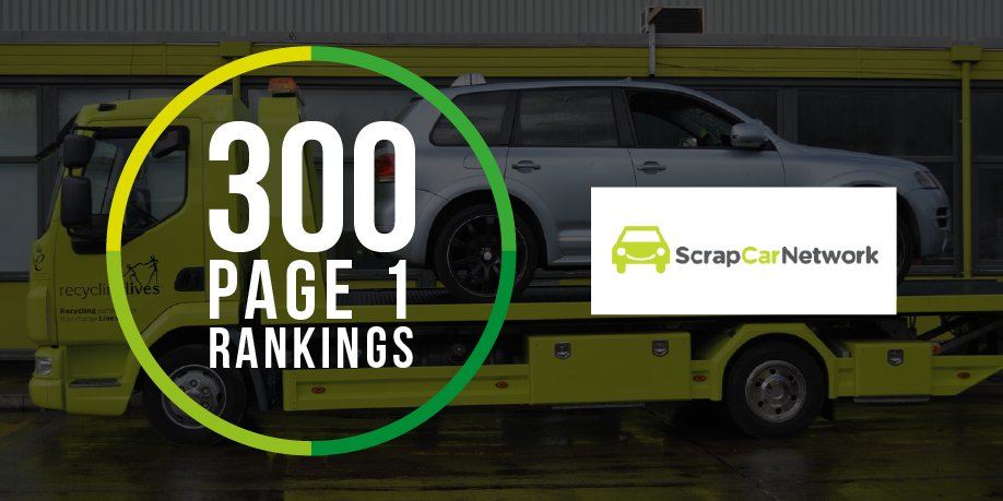 21Digital_Ltd's tweet photo. We've helped @ScrapCarNetwork achieve 300 page 1 rankings on Google! 

Fantastic work search team! 💪😁 #digitalagency #digitalmarketing #clientresults https://t.co/2uVPMelHJO