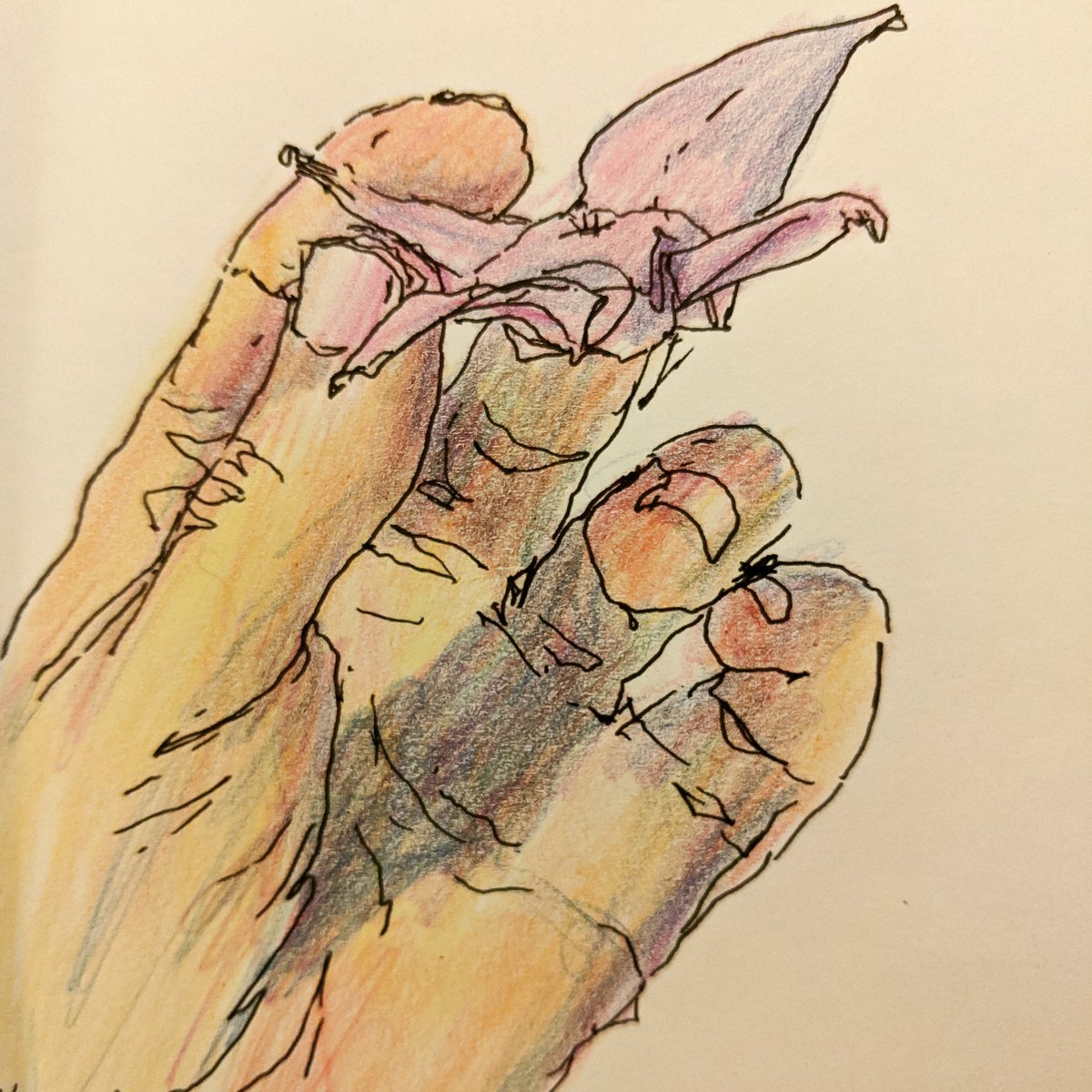 Day 1: housewarmingbird

I'd like to draw something every day of 2020. This bird was given to me as part of a housewarming present and it lives on my fridge. I know that this drawing is not the best, but it is a start. 
#drawingaday2020 #illustratorsoninstagram