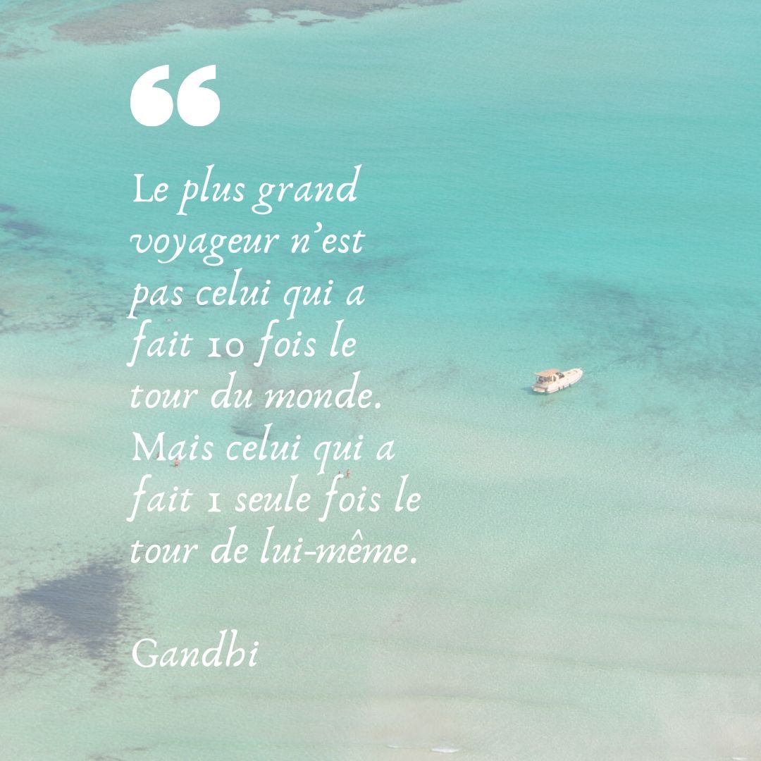 «Le plus grand voyageur n’est pas celui qui a fait 10 fois le tour du monde. Mais celui qui a fait 1 seule fois le tour de lui-même.» Gandhi
#citation #gandhi #connaissancedesoi #instagood #frenchquote