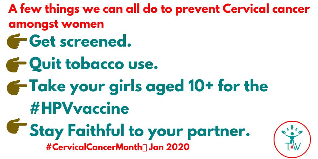 ThriveAWomanUg's tweet photo. The preservation of health is easier than the cure of the disease.
We can beat #cervicalcancer 💪🏿 it all starts with;
#ACS_SOURCE
#CervicalCancerMonth🎗 https://t.co/pxhpxthR35