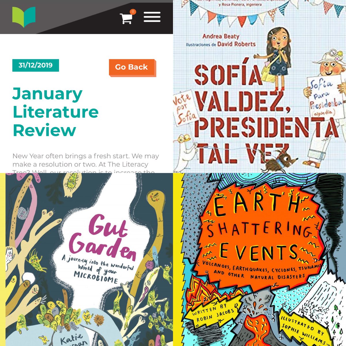 theliteracytree's tweet photo. Looking for some gorgeous new books to start the new year with? Check out our January Literature Review with some stonking new offerings from @RosieRevere @katiebdrawing #SophieWilliams and #RobinJacobs @cicadabooks #NewYearReads https://t.co/cdRLCb9UYS