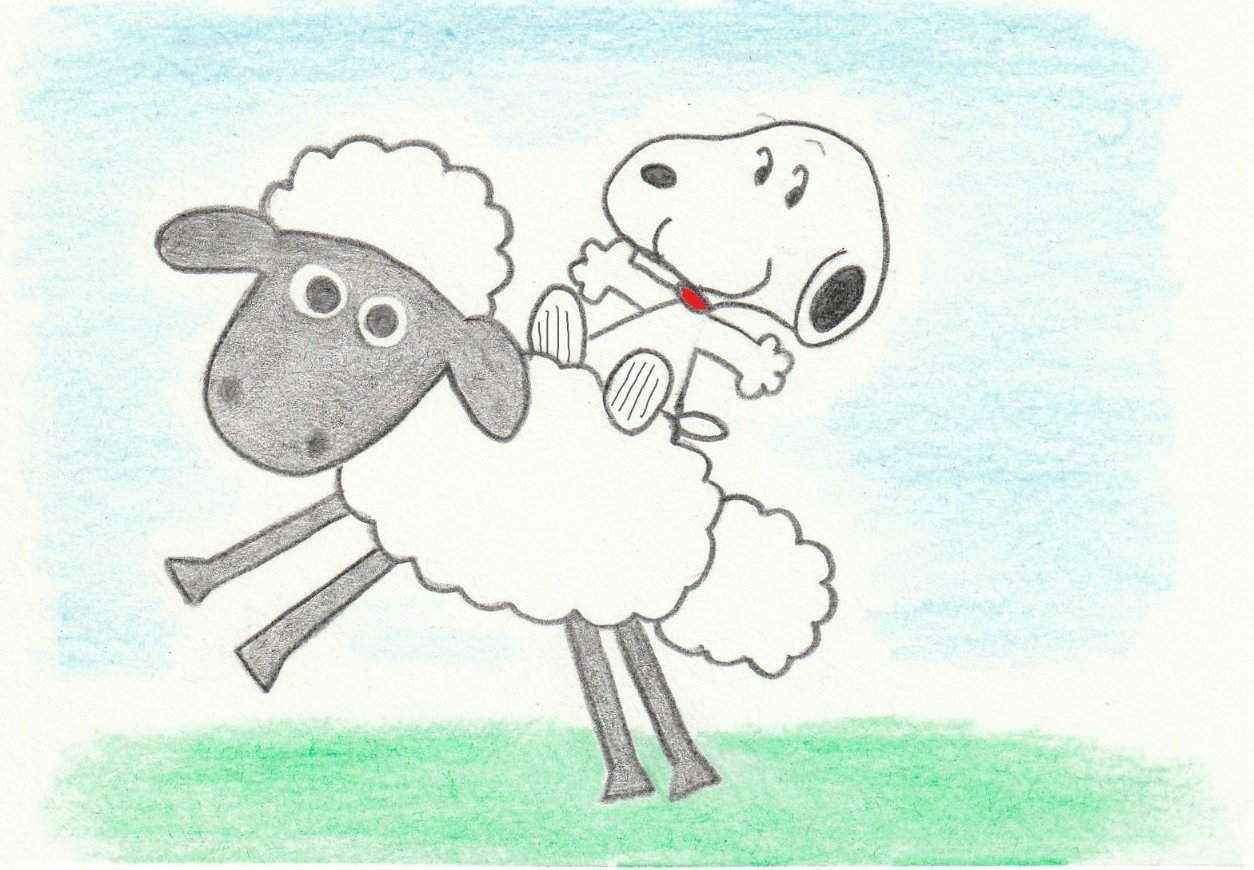 Sima イラスト スヌーピー ひつじのショーン Illustration Snoopy Sima イラスト スヌーピー ひつじのショーン Illustration Snoopy