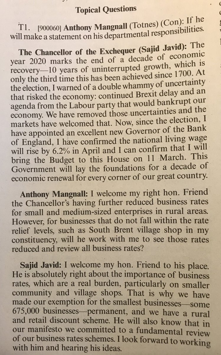 Anthony Mangnall (@anthonymangnal1) on Twitter photo My first words in Parliament, now in Hansard. Business rates matter and I want to see a comprehensive review of how they operate across our country. Review and reform! Thanks <a href="/sajidjavid/">Sajid Javid</a> for your response and work. My first words in Parliament, now in Hansard. Business rates matter and I want to see a comprehensive review of how they operate across our country. Review and reform! Thanks <a href="/sajidjavid/">Sajid Javid</a> for your response and work.