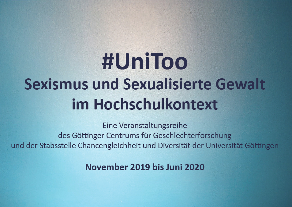 uniGoettingen's tweet image. #UniToo: Zwei Professorinnen und eine Doktorandin berichten bei einem Workshop unserer Uni über Erfahrungen mit Sexismus in der Wissenschaft. Wann? Am Donnerstag, 23. Januar 2020, um 18 Uhr. Wo? Im Heyne-Haus. Bitte vorher anmelden. Weitere Infos unter uni-goettingen.de/de/613827.html