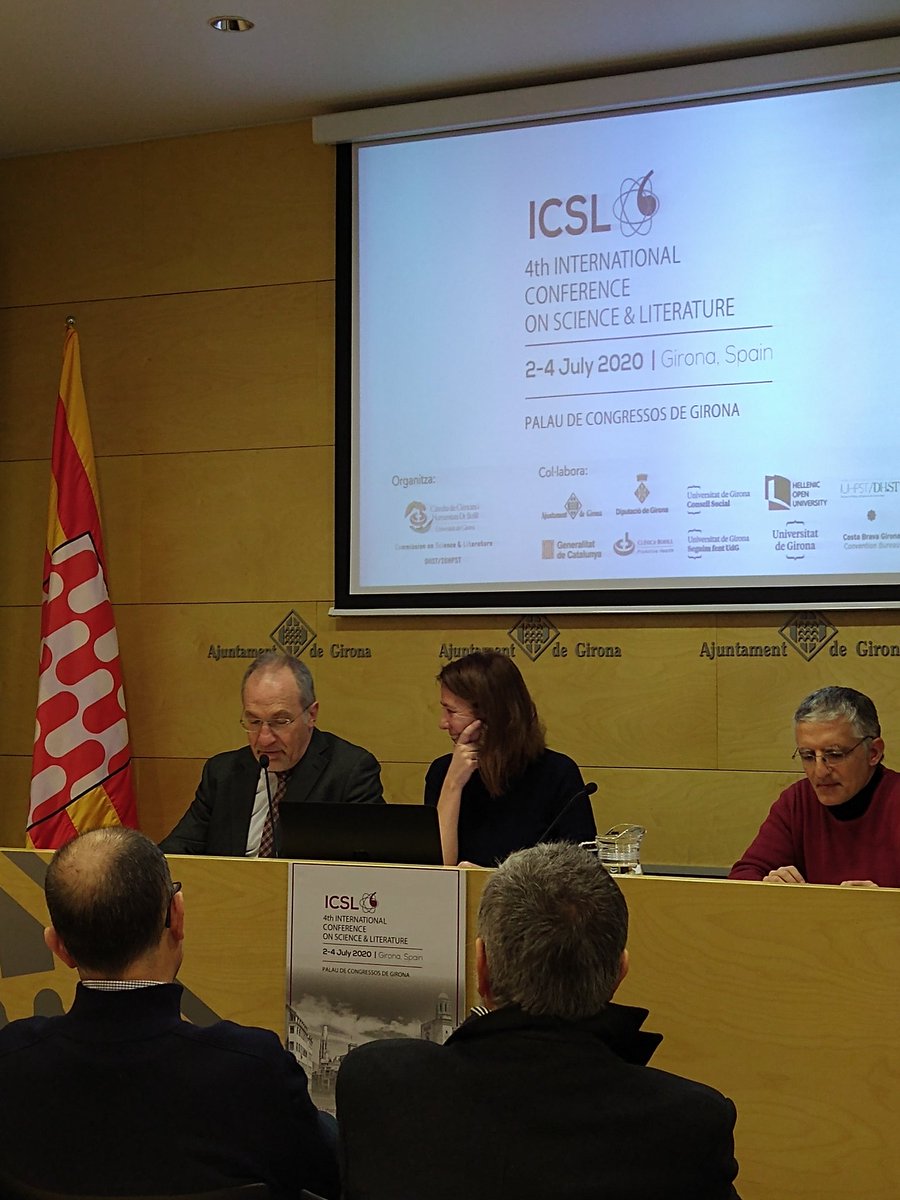 CatedraDrBofill's tweet photo. Avui presentem a #Girona el 4th International Conference on #Science and #Literature #ICSL que es celebrarà al Palau de Congressos de Girona durant el 2, 3 i 4 de juliol del 2020. @MartaMadrenas @cgamezzz https://t.co/pZz4MkkOl0