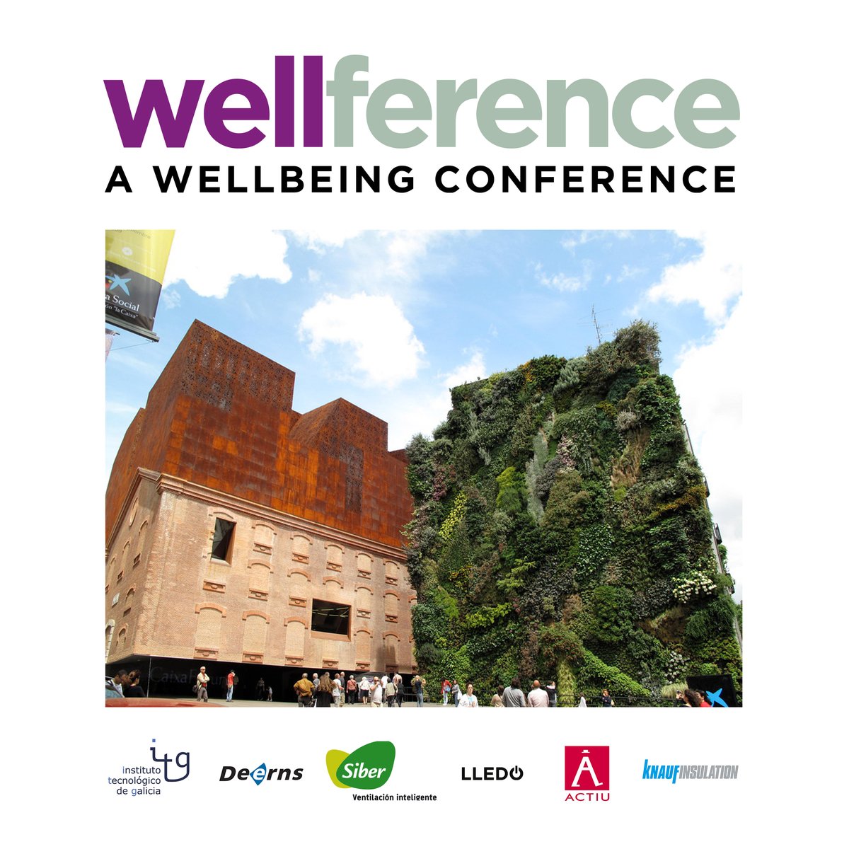 // AGENDA 2020

¡<a href="/itgwell/">ITG WELL Market Partner</a> organiza el mayor evento WELL en España!

Wellference, una conferencia profesional sobre salud y bienestar en arquitectura.

Evento gratuito ¡reserva tu entrada en <a href="/eventbrite/">Eventbrite</a>!

- Miércoles 5 de febrero de 2020
- De 9:30 a 14:00h
- <a href="/CaixaForum/">CaixaForum</a> Madrid