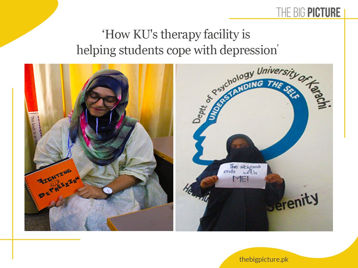 TheBigPicturePk's tweet photo. The therapy center at the University of Karachi is aiding students cope with more than just stress. It is helping students deal with depression, while at the same time trying to reduce the stigma around it.
Read the full story at: https://t.co/FjZgELmwyN

#TBP #Karachiuniversity https://t.co/gfnSEHR4Qw